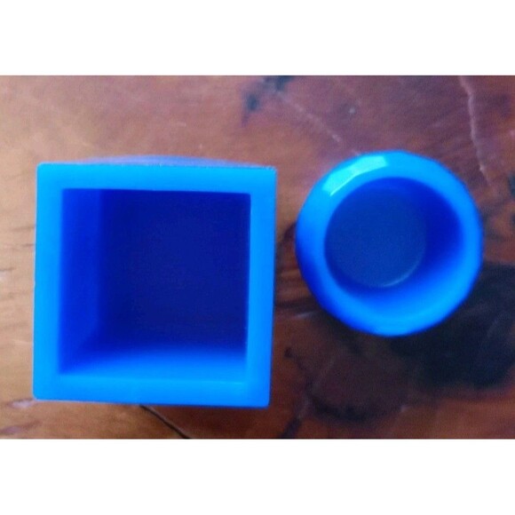 Set Of Two Desk Accessories Pen & Paper Clip Holder Office Homemade Blue Resin - Picture 2 of 4